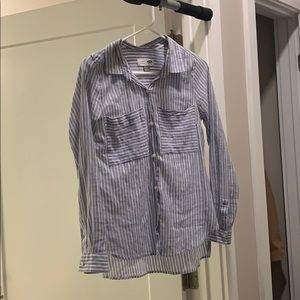 Pinstripe Classic Collar Shirt